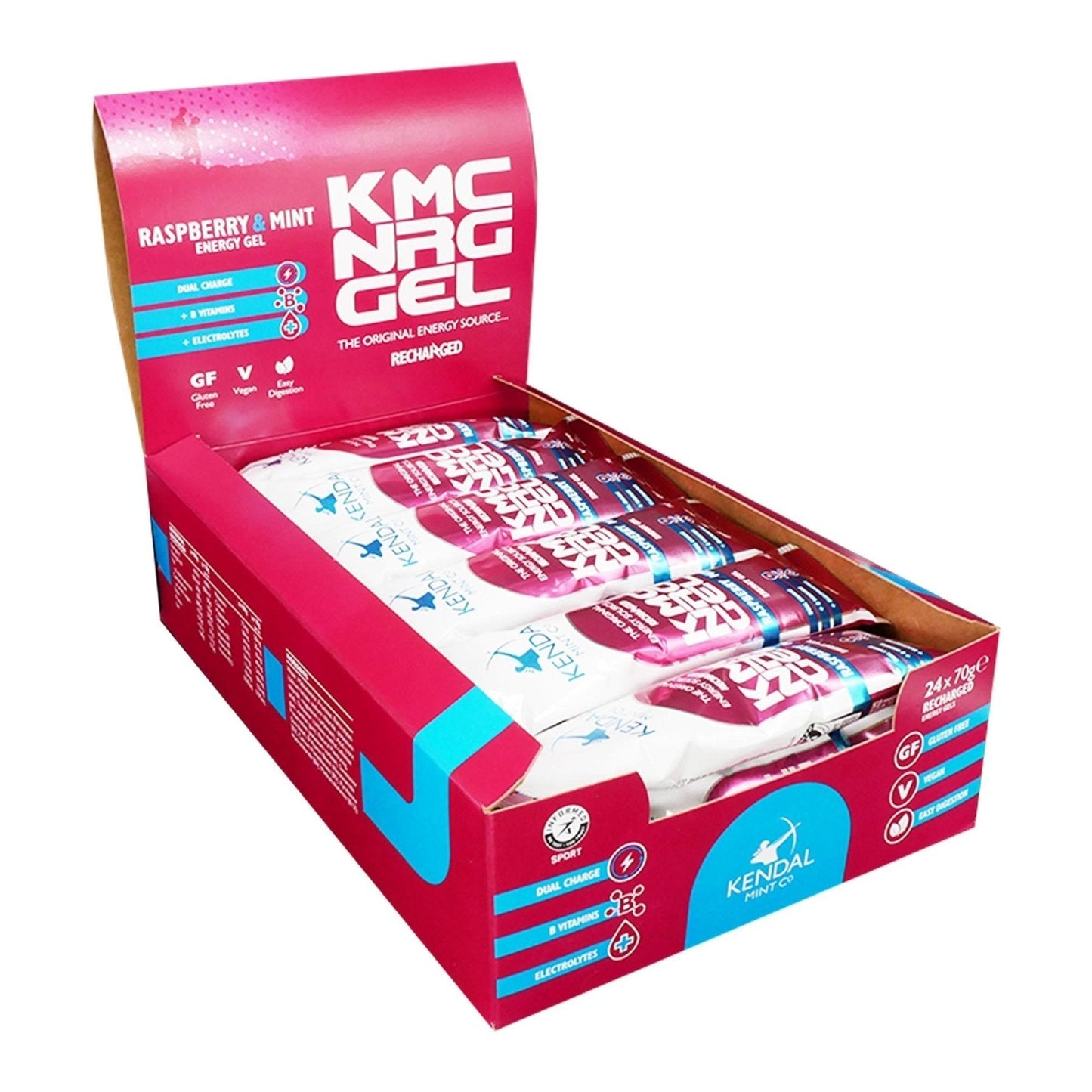 Kendal Mint Co Running Gel Raspberry & Mint Energy Gel 70g - STRYQ