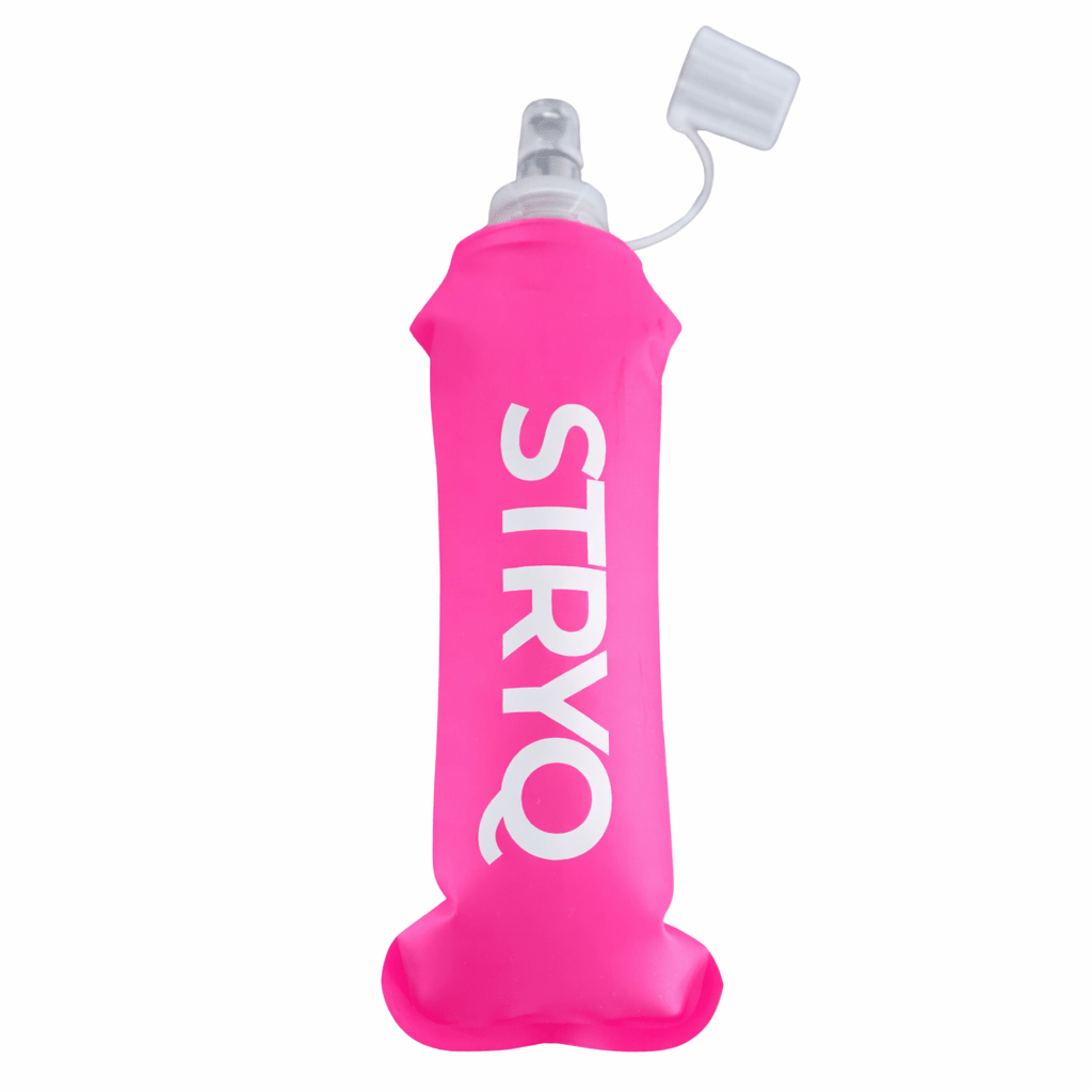 Pink 500ml running soft flask for hydration vests and long runs