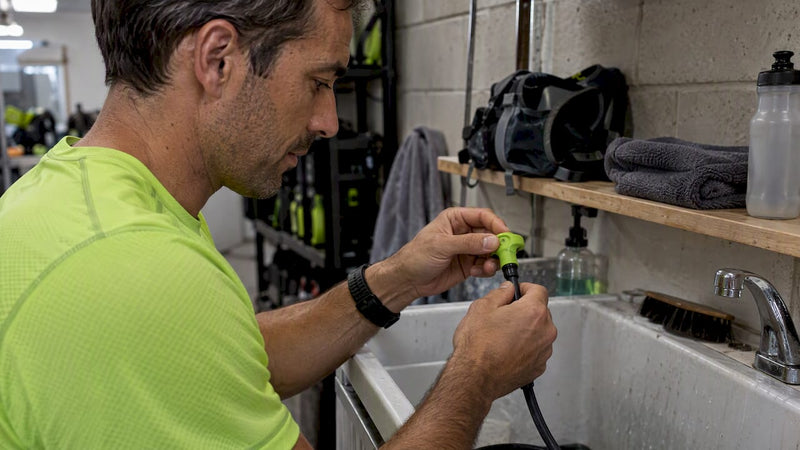 Runner fitting a bite valve onto hydration tubing