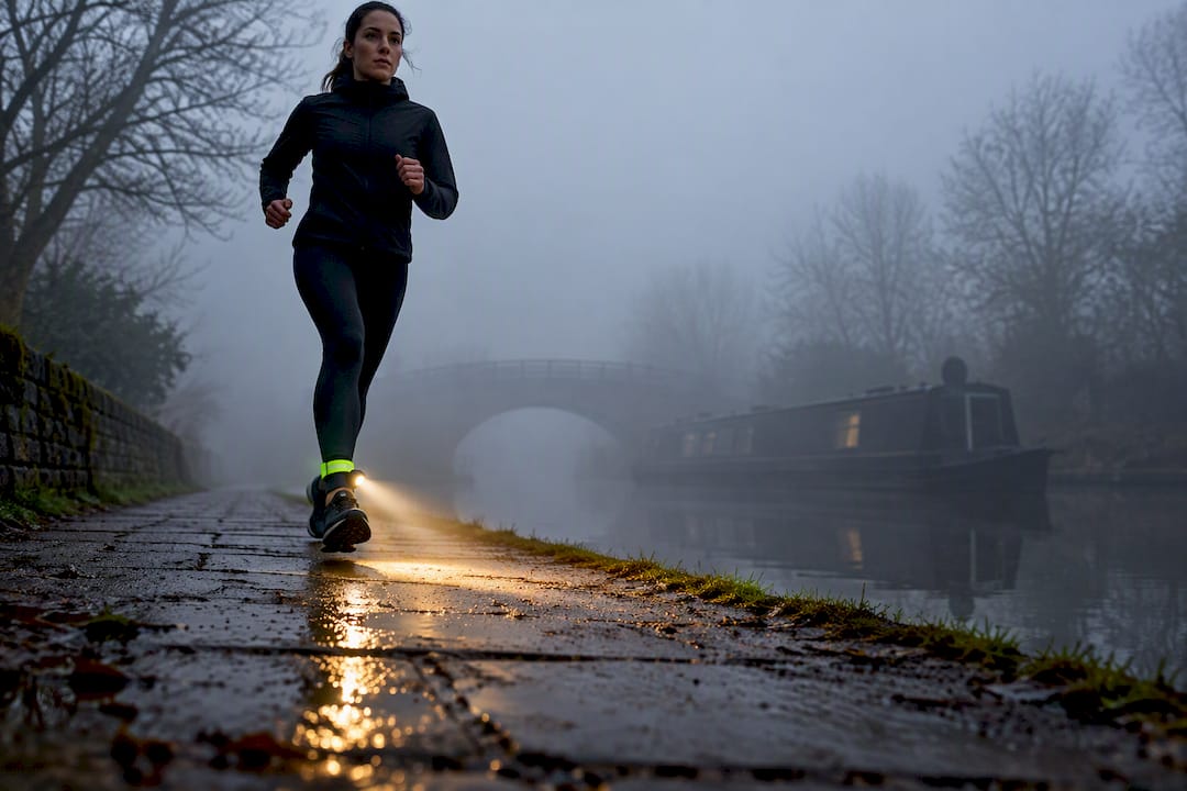Fog Running Lights: Ankle Reflectors and Low Warm Beams for UK Runners - STRYQ