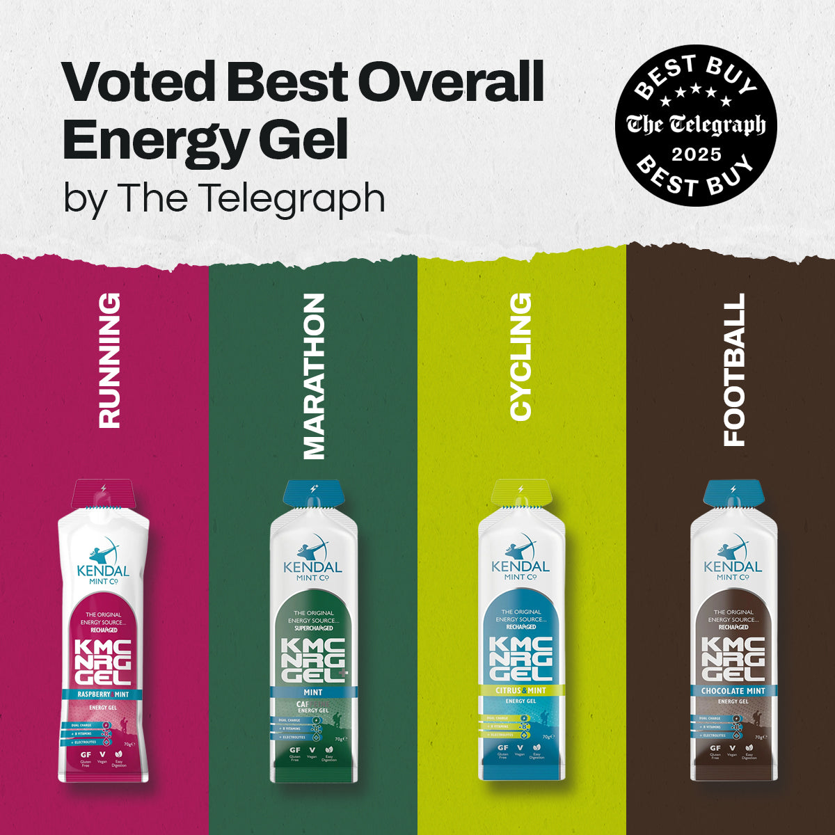 Kendal Mint Co Running Gel Mixed Flavour Energy Bundles