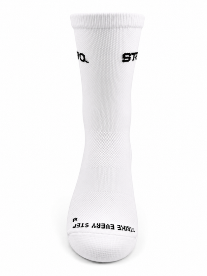 White Running Socks for Long Distance Training | STRYQ Performance Socks