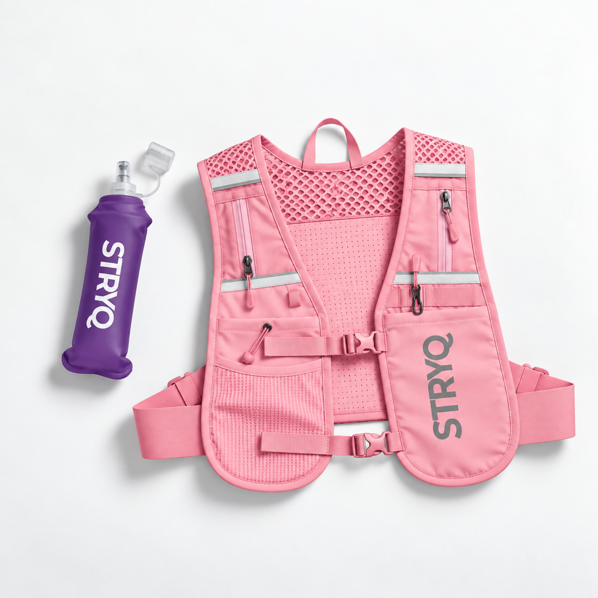 Pink with purple