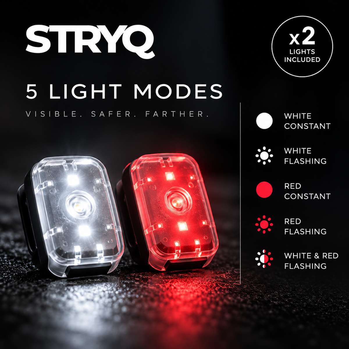 STRYQ Running Vest Lights