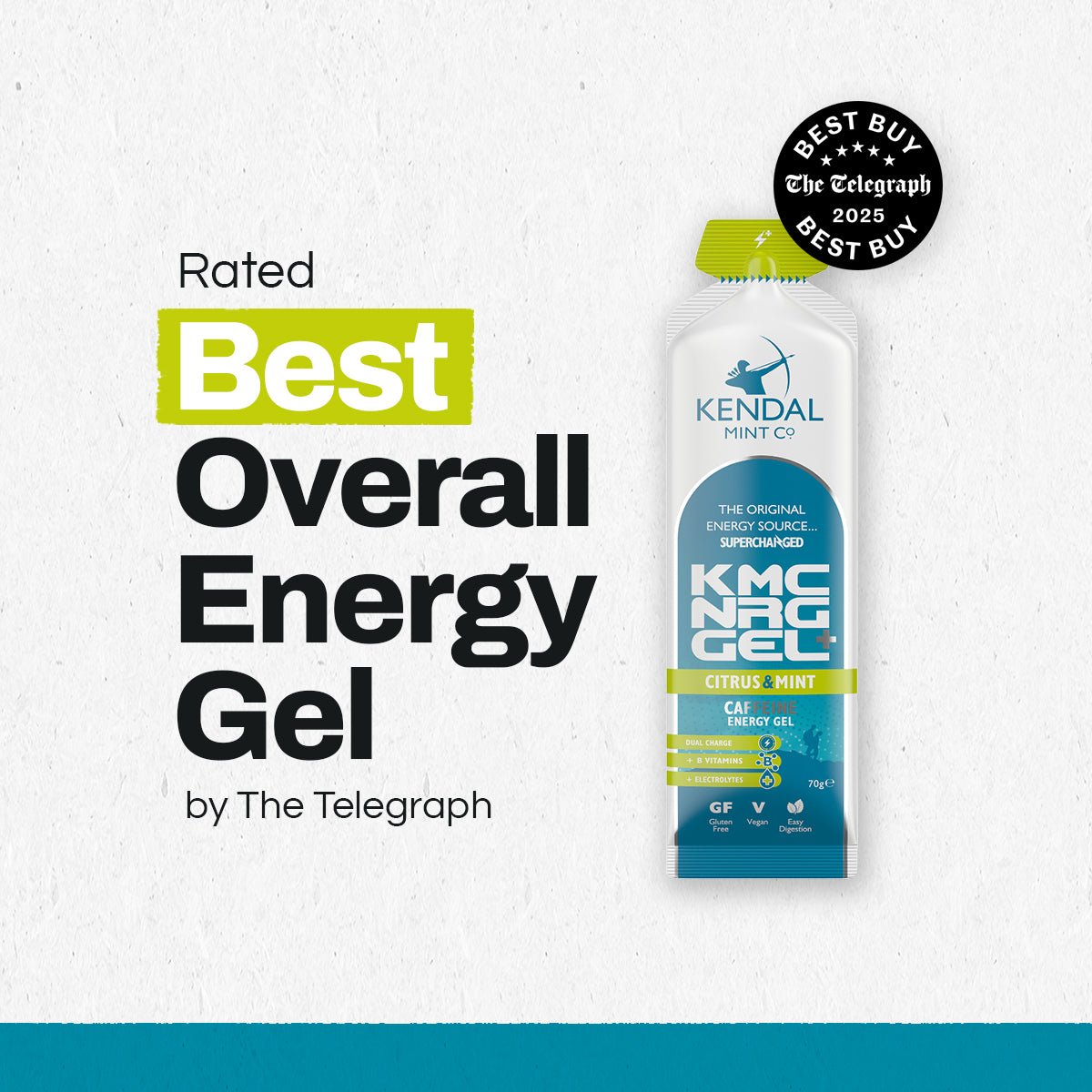 Kendal Mint Co Running Gel+ Citrus & Mint Caffeine Energy Gel 70g - STRYQ