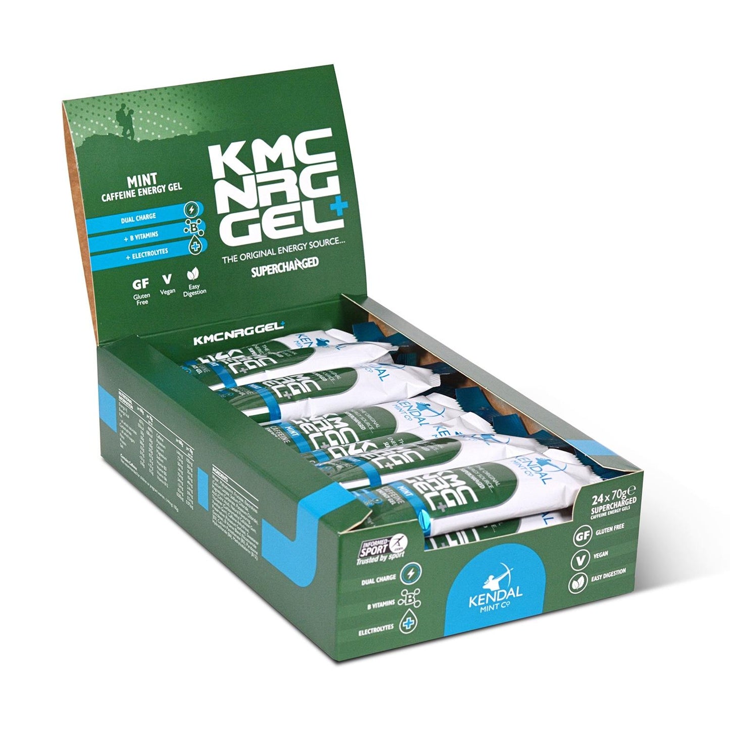 Kendal Mint Co Running Gel+ Mint Caffeine Energy Gel 70g - STRYQ