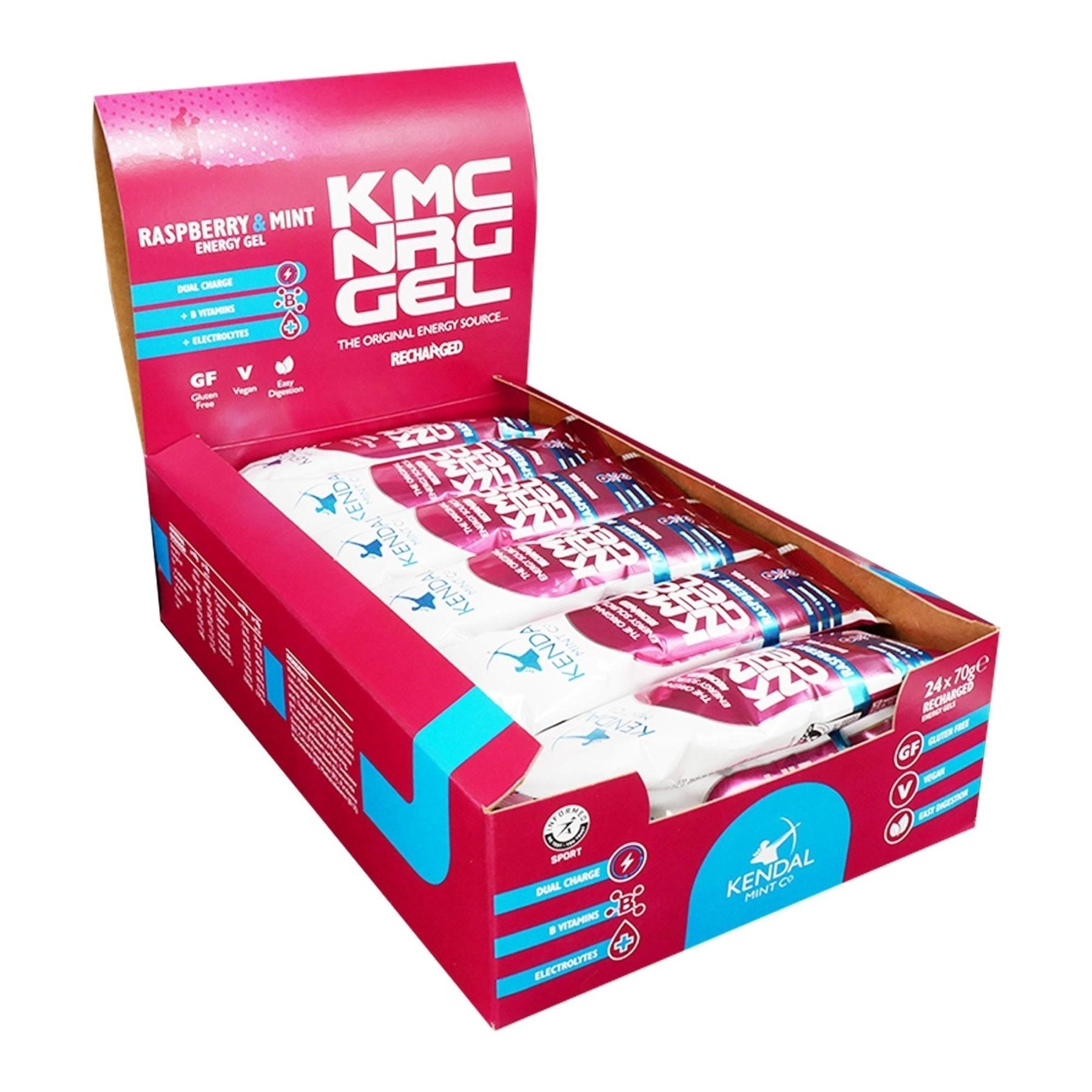 Kendal Mint Co Running Gel Raspberry & Mint Energy Gel 70g - STRYQ