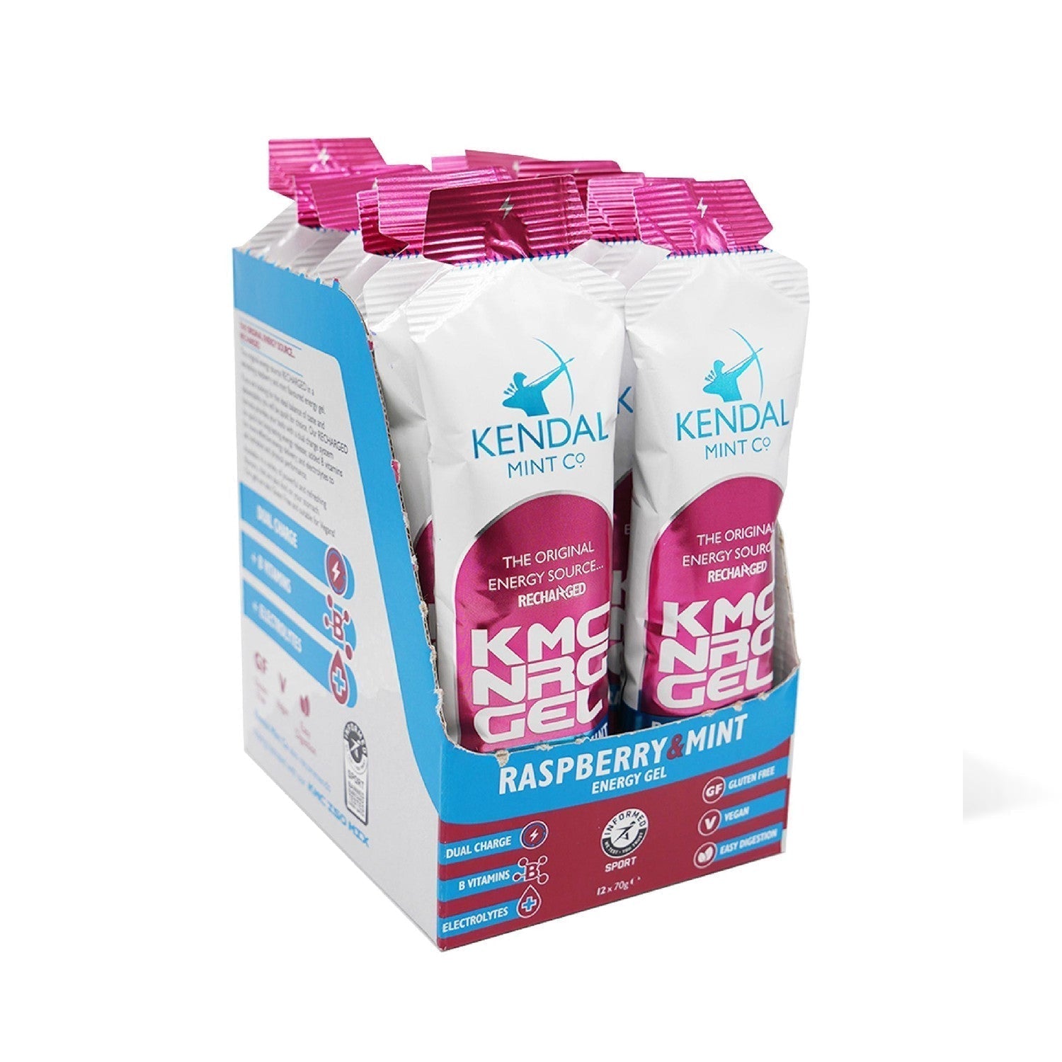 Kendal Mint Co Running Gel Raspberry & Mint Energy Gel 70g - STRYQ