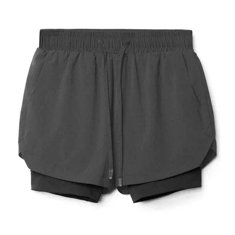 Men 2 in 1 Fitness Shorts With Towel Loop - STRYQ