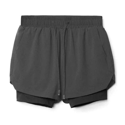 Men 2 in 1 Fitness Shorts With Towel Loop - STRYQ