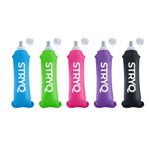 STRYQ 500ml running soft flasks in multiple colours