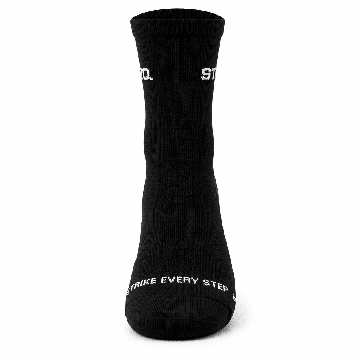 STRYQ black running socks with arch support and cushioning