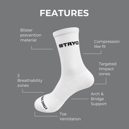 STRYQ Running Socks - White - STRYQ