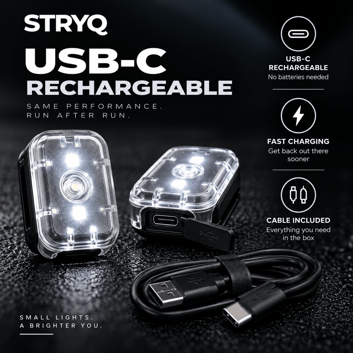 STRYQ Running Vest Lights - STRYQ
